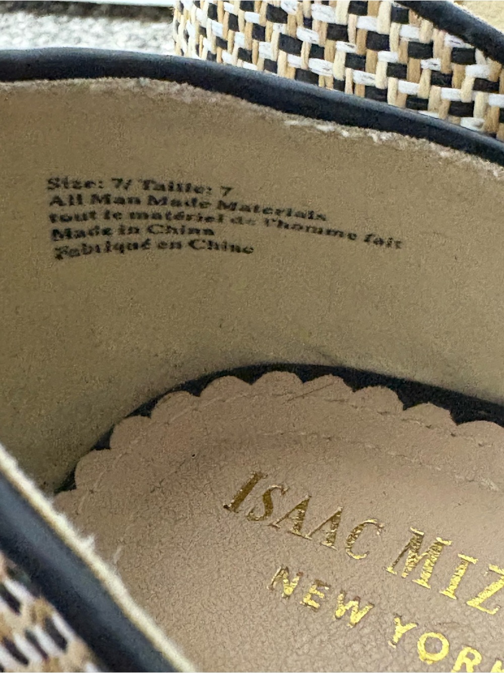 Isaac Mizrahi Cream Woven D'orsay Flats Women's Size 7 - Picture 8 of 13